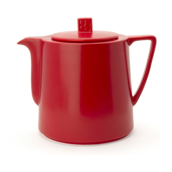 Червен керамичен чайник с цедка за насипен чай Lund, 1,5 л - Bredemeijer