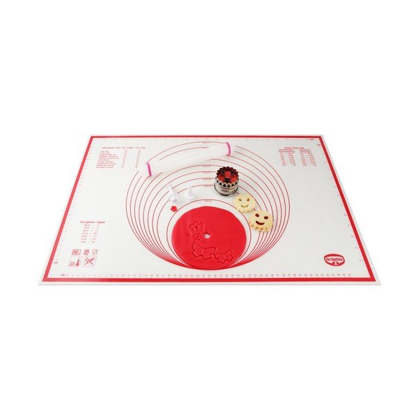 Червено-бял силиконов лист за печене , 60 x 40 cm Flexxibel Love - Dr. Oetker-image-2