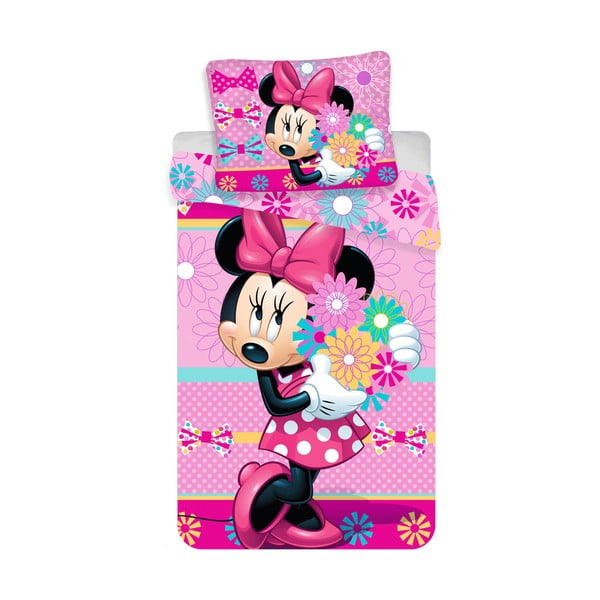 Единично  памучно детско спално бельо 140x200 cm Minnie – Jerry Fabrics