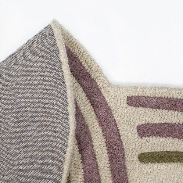 Зелен ръчно изработен вълнен килим 140x200 cm Spiral Shaped  – Flair Rugs-image-4