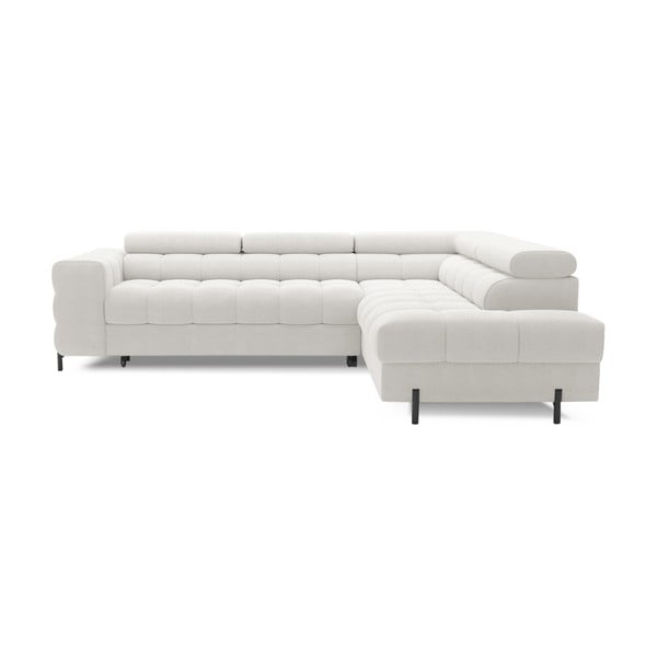 Кремав разтегателен ъглов диван с място за съхранение от букле (десен ъгъл L форма) Ferucce – ELTAP-image-2