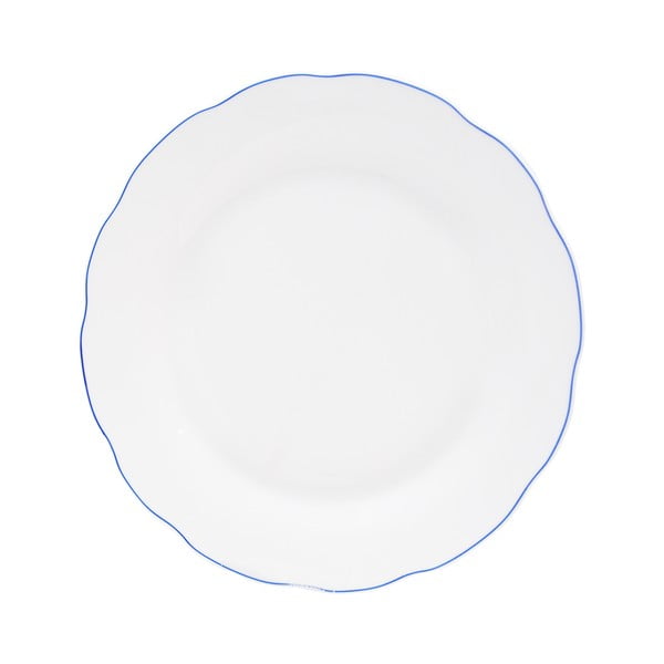 Бяла порцеланова плитка чиния , ⌀ 26,5 cm Blue Line - Orion