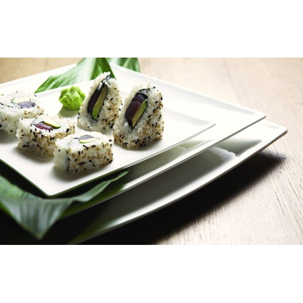 Бяла порцеланова чиния East Meets West, 36,5 x 18 cm - Maxwell & Williams-image-2