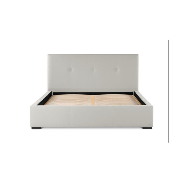 Кремаво и бяло двойно легло със система за съхранение Serenity, 140 x 200 cm - Guy Laroche Home