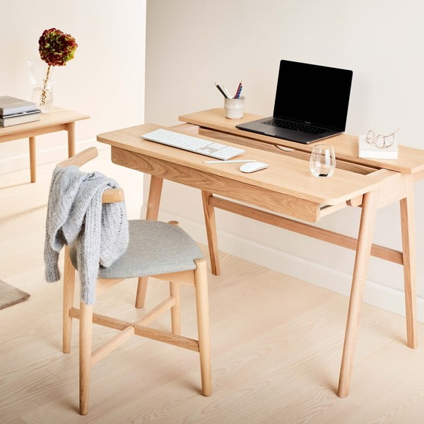 Работна маса с дъбов плот 110x55,5 cm Home - Hammel Furniture-image-1