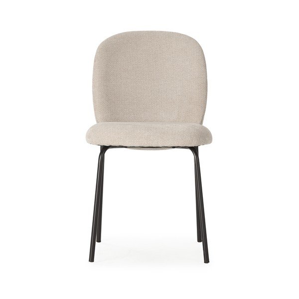 Трапезни столове в черен и кремав цвят в комплект от 4 бр. Daia – Marckeric-image-3