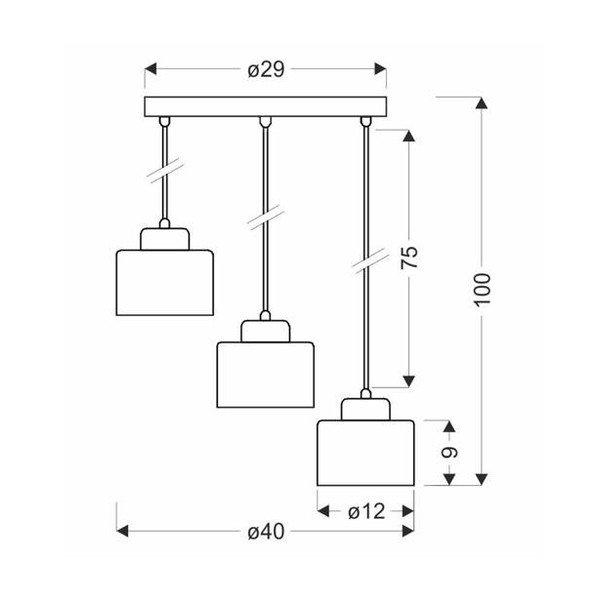 Черни метални осветителни тела с висулка Wama - Candellux Lighting-image-1