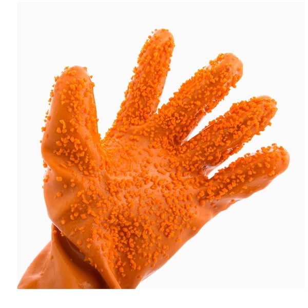 Оранжеви ръкавици за почистване на зеленчуци - InnovaGoods-image-2