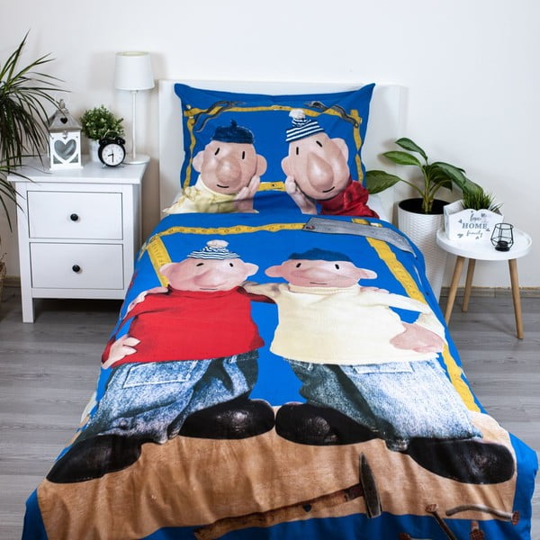Единично  памучно детско спално бельо 140x200 cm Pat a Mat – Jerry Fabrics-image-1
