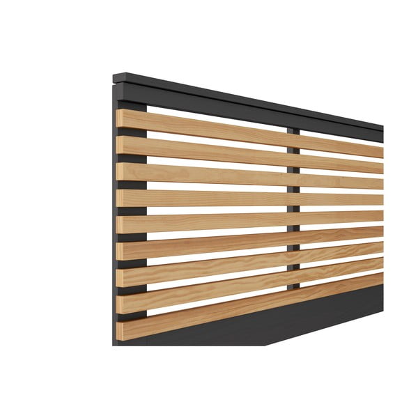 Табла за глава от черен/естествен бор 163x100 cm Lavis - Marckeric-image-4