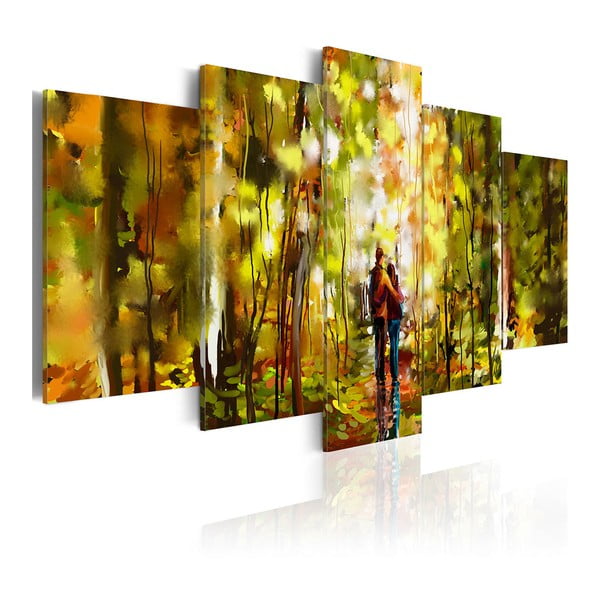 Vícedílný obraz na plátně Artgeist Romantic Walk, 100 x 50 cm
