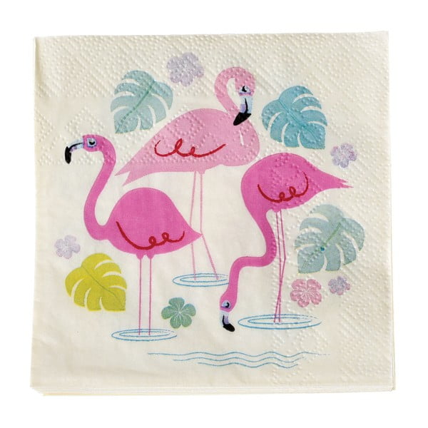 Комплект от 20 хартиени салфетки Flamingo Bay - Rex London