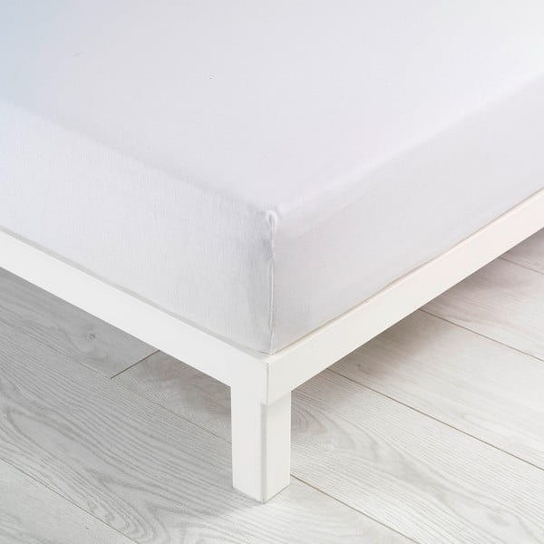 Бял еластичен чаршаф от джърси 90x190 cm Jersy – douceur d'intérieur