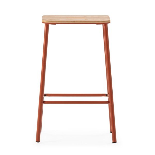 Бар столове в комплект 2 бр. в тухлен цвят (височина на седалката 65 cm) Abba – Marckeric-image-3