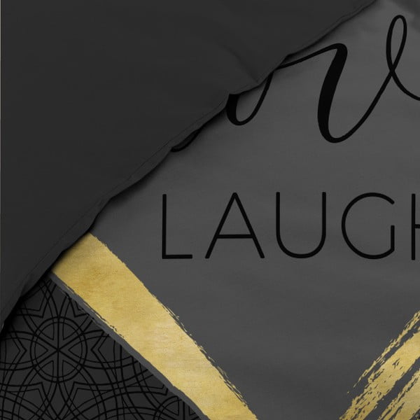 Черно двойно  памучно спално бельо 200x200 cm Crazy Love – douceur d'intérieur-image-3