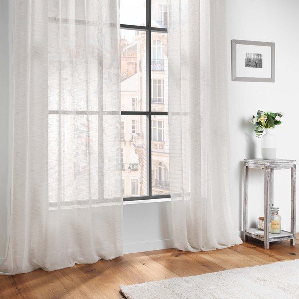 Завеса от воал в цвят слонова кост 140x240 cm Carlin – douceur d'intérieur-image-3