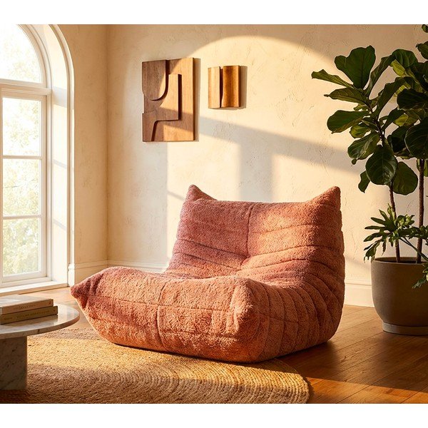 Розов пуф от прежда с примки от букле Mask – Mauro Ferretti-image-1