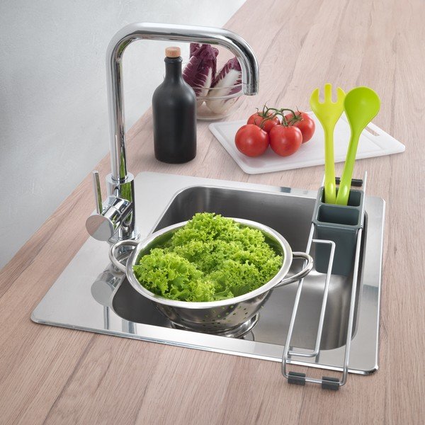 Стоманена тава за оттичане в сребристо - Metaltex-image-1