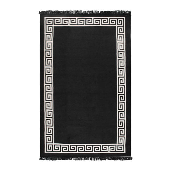 Бежов и черен двустранен килим Justed, 140 x 215 cm - Cihan Bilisim Tekstil