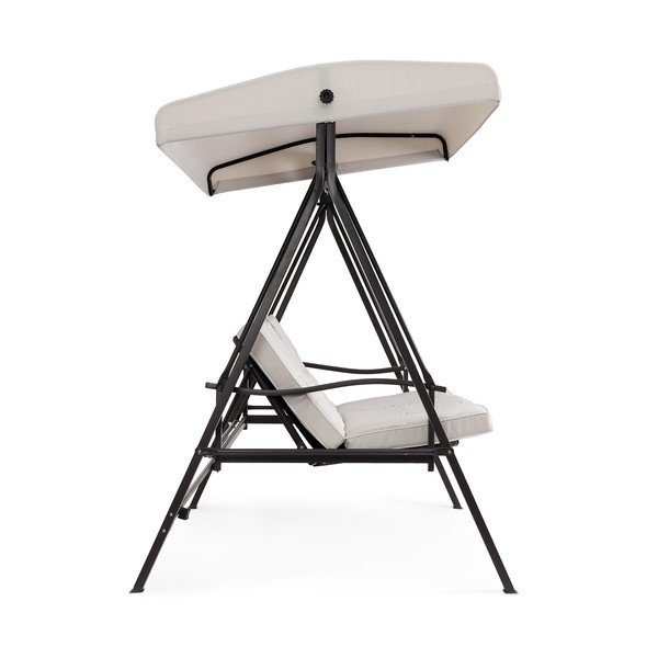 Антрацитна/бежова градинска люлка метална Taurus – Bizzotto-image-3