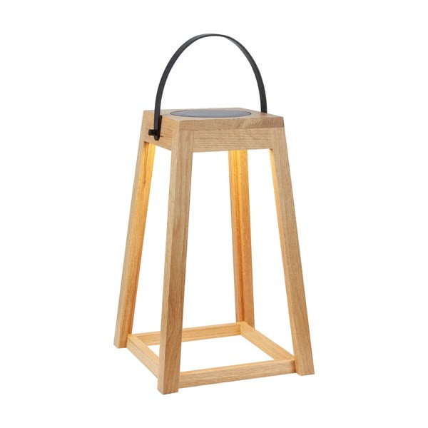 Кафяв екстериорен LED фенер със соларен панел с USB (височина 54 cm) Nordic – Markslöjd