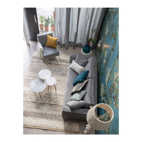 Масичка за кафе с плот в декор от камък , ⌀ 40 cm Stone - Zuiver-image-4