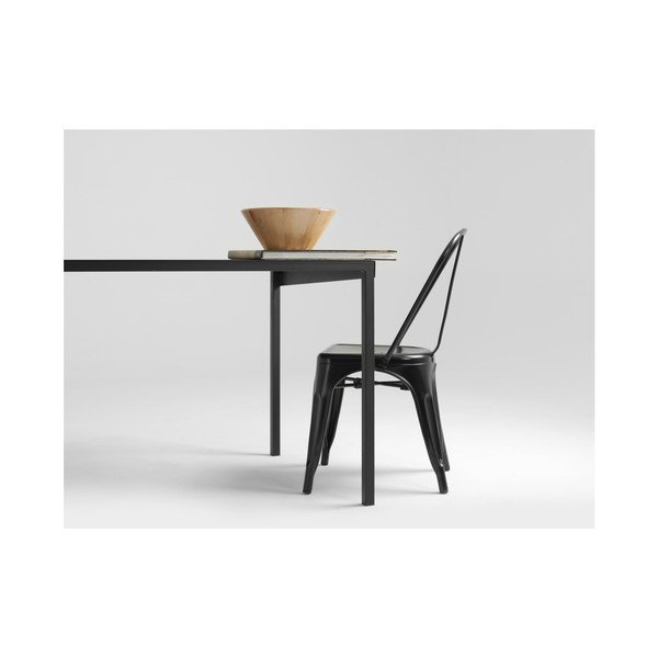 Черна метална маса за хранене , 140 x 80 cm Obroos - CustomForm-image-2