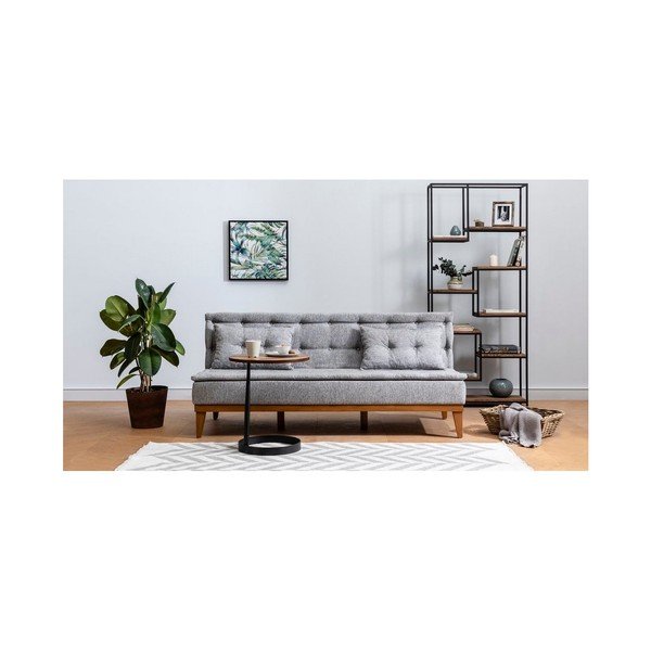 Сив разтегателен диван Aristea - Unique Design-image-1