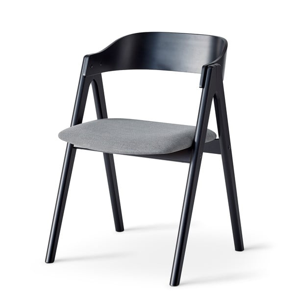 Трапезен стол от черна букова дървесина със сива седалка Findahl от Hammel Mette - Hammel Furniture