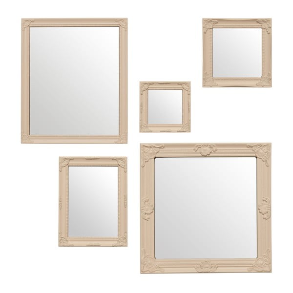 Огледала за стена в комплект от 5 броя в бароков стил - Premier Housewares