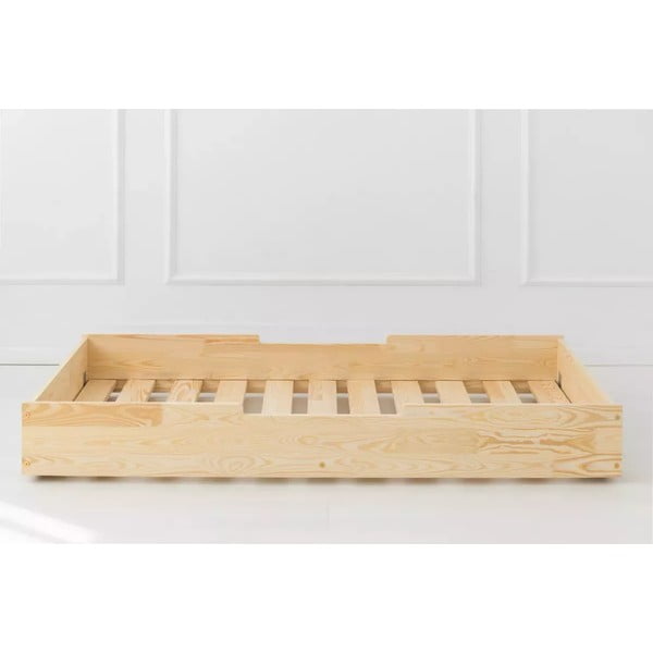 Детско разтегателно легло с място за съхранение с включена подматрачна рамка в естествен цвят 90x200 cm CPP – Adeko-image-1