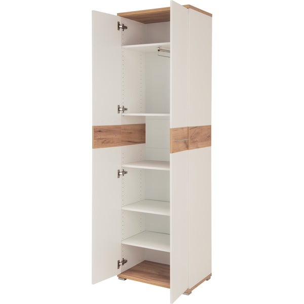 Дъбов гардероб в бял\естествен цвят 59x199 cm Topix - Germania-image-3