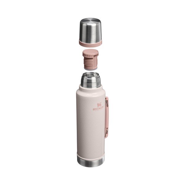 Светлорозов термос от неръждаема стомана 1,4 l Legendary Classic Bottle Hammertone Rose Quartz – Stanley-image-1