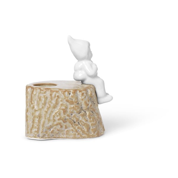 Коледен свещник, изработен от порцелан и фаянс, с дължина 9 см Christmas Tales - Kähler Design-image-3