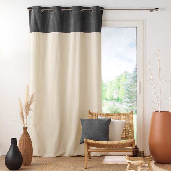Завеса в антрацитен и бежов цвят 140x240 cm Tessa – douceur d'intérieur-image-2