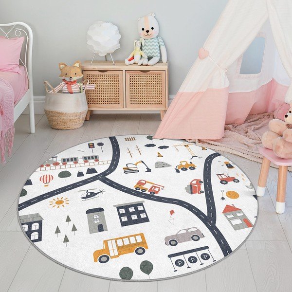 Детско килимче за игра подходящо за пране ø120 cm World Around Me – Mila Home-image-4