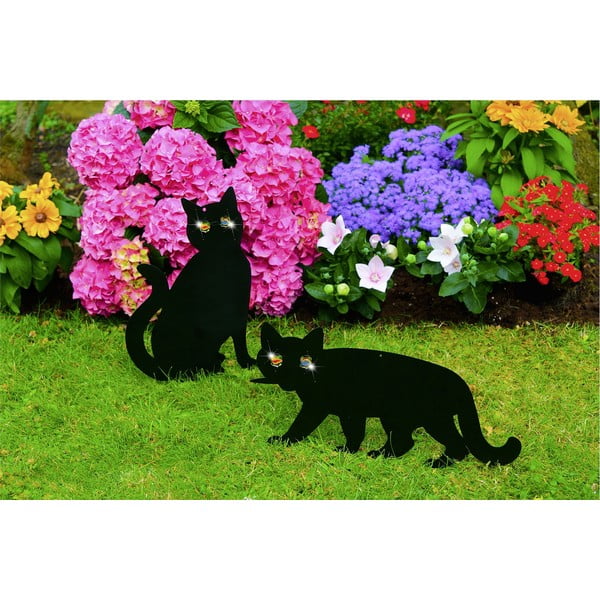 Градински декорации от метал и стъкло в комплект от 2 - Maximex-image-1