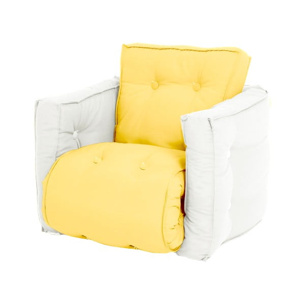 Детско сгъваемо кресло Mini Dice Жълто/кремаво - Karup Design