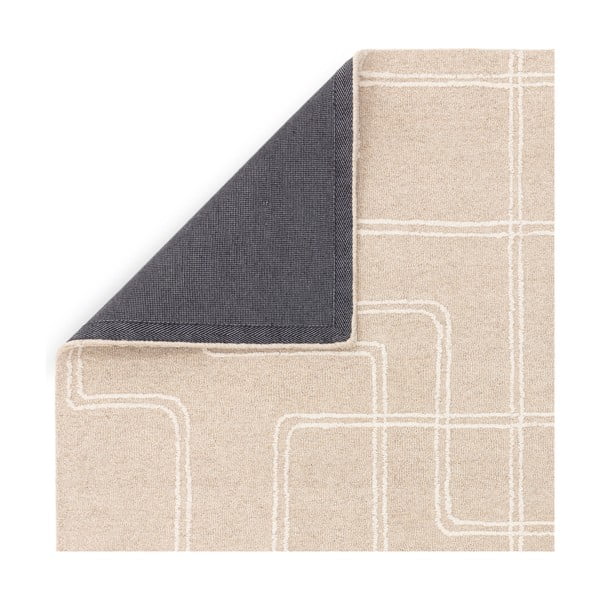 Бежов ръчно изработен вълнен килим 120x170 cm Ada – Asiatic Carpets-image-3