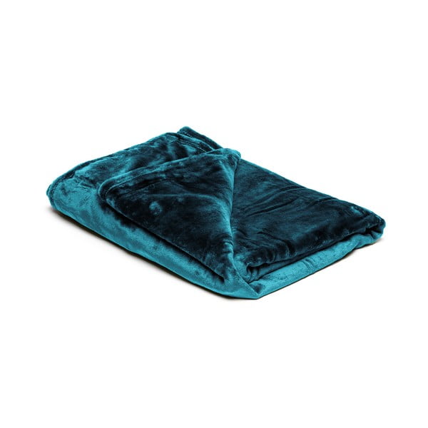 Петролено синьо одеяло от микроплюш , 150 x 200 cm - My House