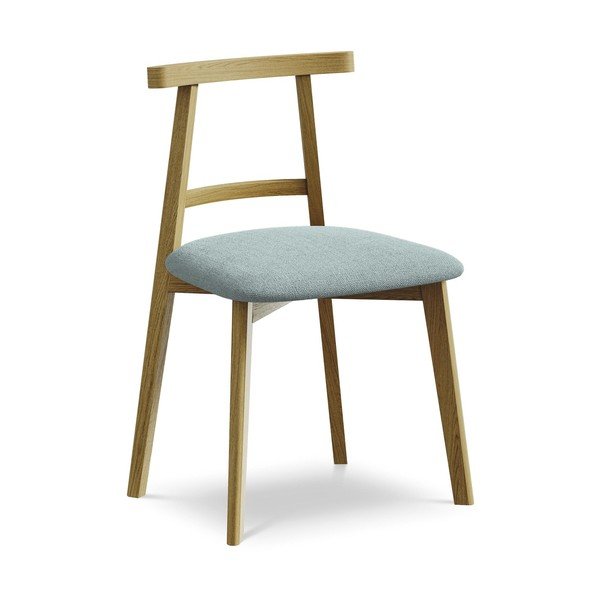 Син трапезен стол от масивна дървесина Ohelo – Makamii