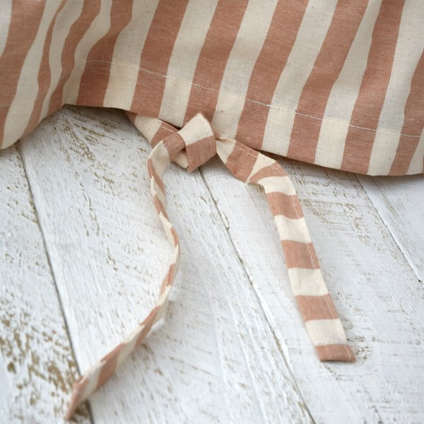 Двойно  спално бельо теракотено 200x200 cm Zanzibar Stripe – Pineapple Elephant-image-3