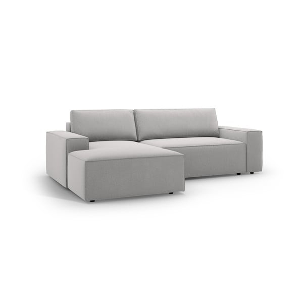 Светлосив разтегателен ъглов диван (ляв ъгъл) Jodie – Micadoni Home-image-2