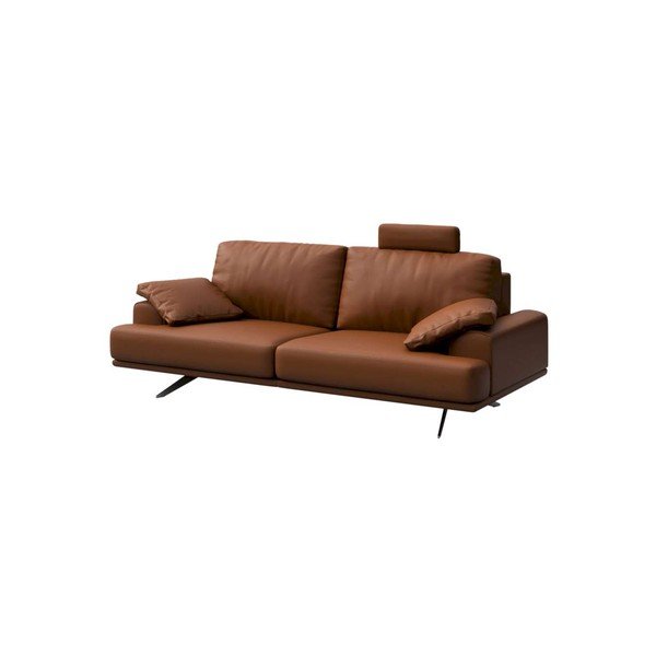 Коняк кафяв кожен диван 220 cm Prado - MESONICA-image-2