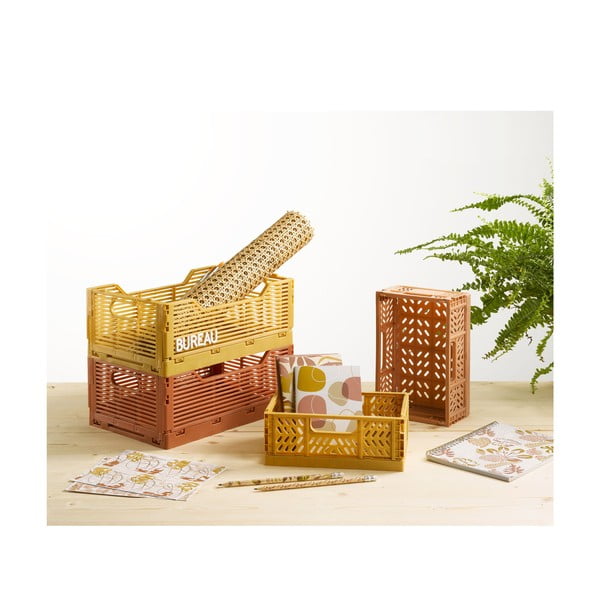 Пластмасова кутия за съхранение в цвят сьомга 21x14.5x8 cm – Homéa-image-3