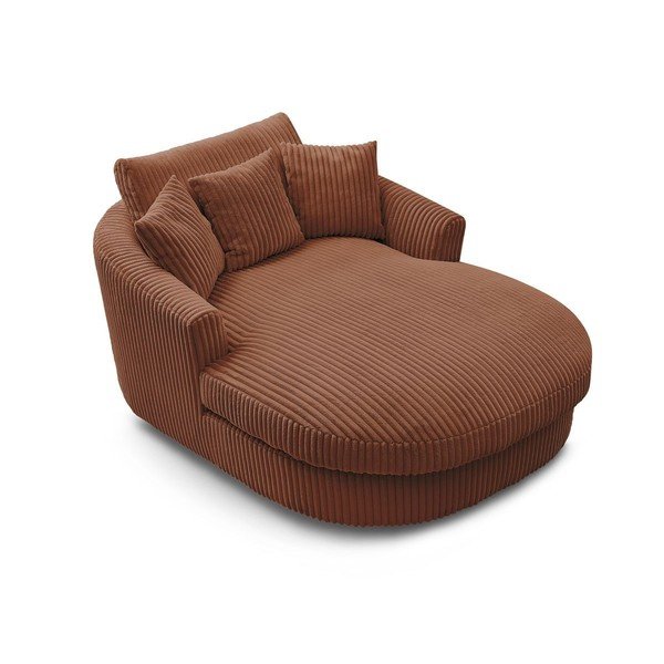 Оранжево кресло от рипсено кадифе Belem – Bobochic Paris-image-4