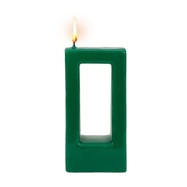 Zelená svíčka Alusi Quadra Una, 3 hodiny hoření