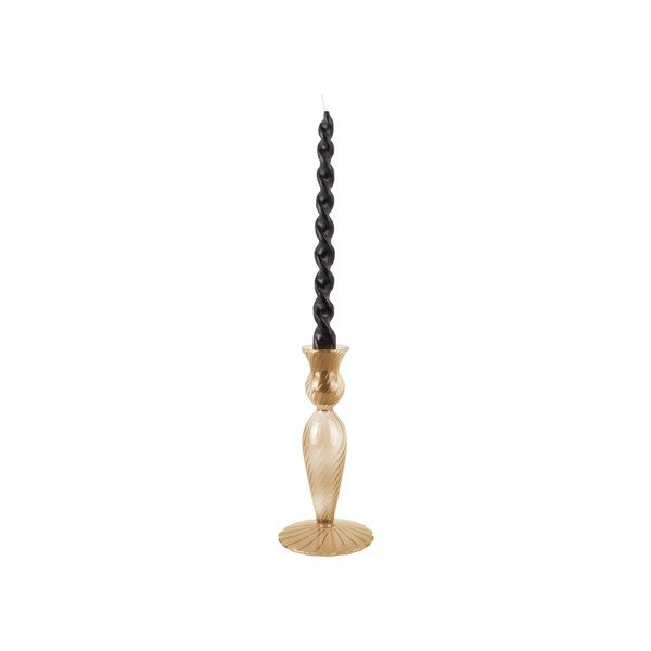 Светлокафяв стъклен свещник, височина 17 cm Swirl - PT LIVING-image-3