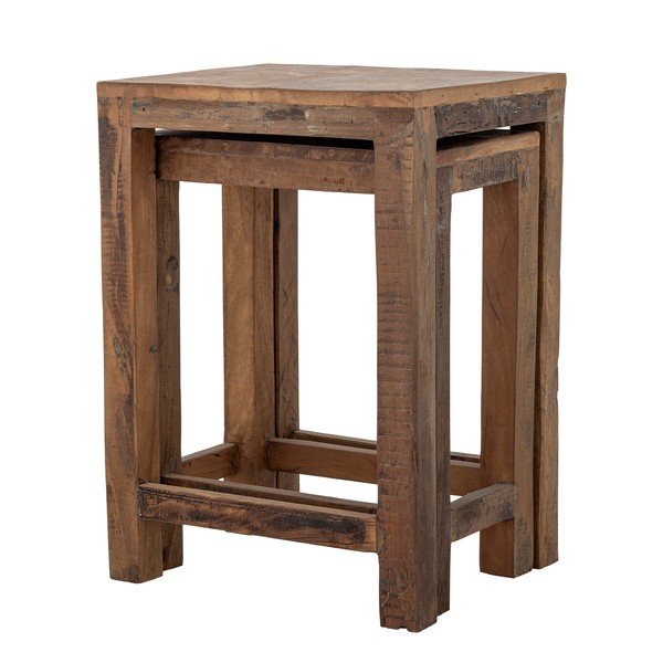 Странични масички в комплект 2 бр. от рециклирано дърво 40x36 cm Galen – Bloomingville-image-2