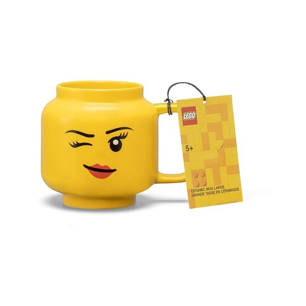 Жълта керамична бебешка чаша 530 ml Head - LEGO®-image-3